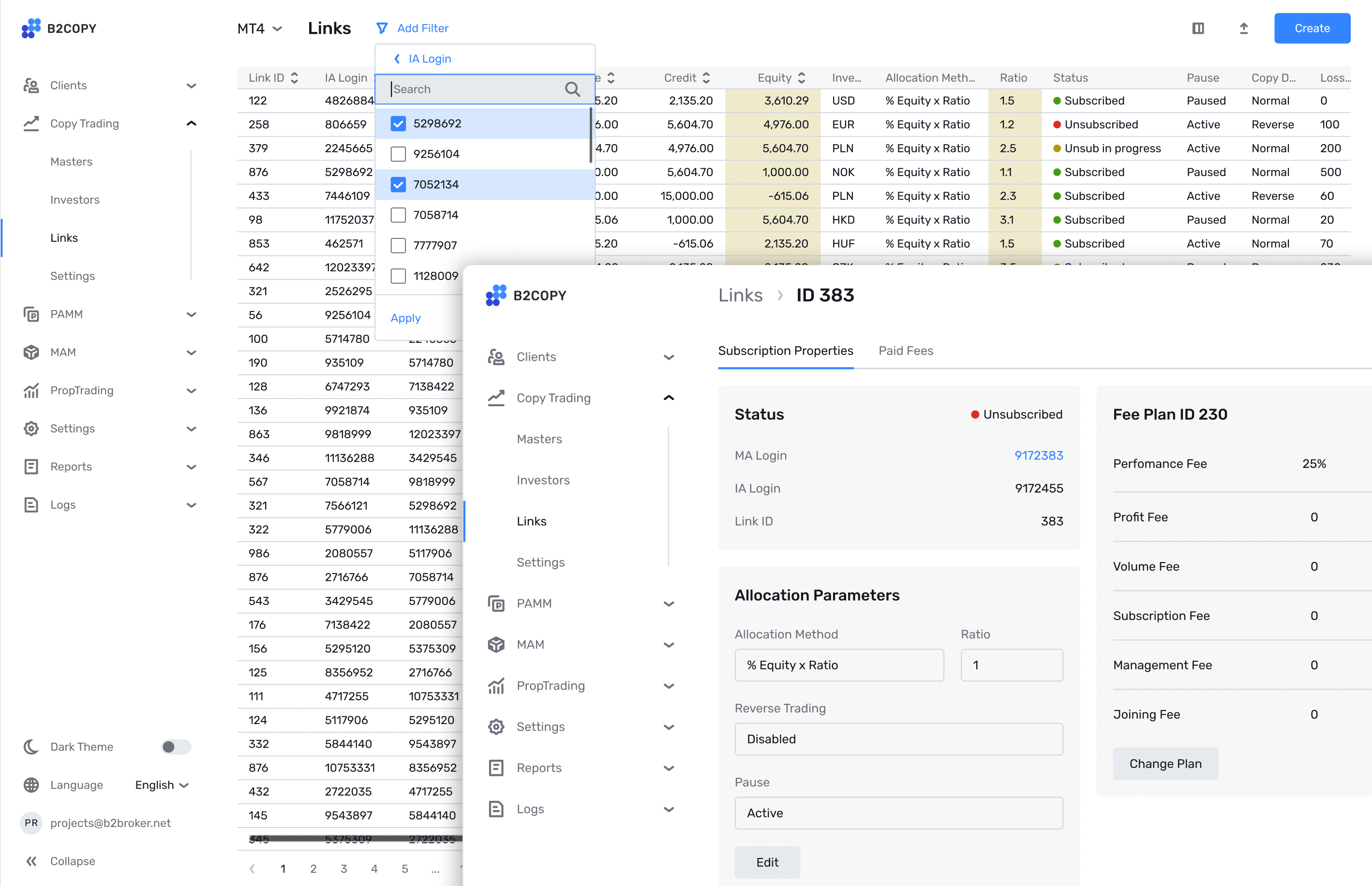 Gestionar Suscripciones