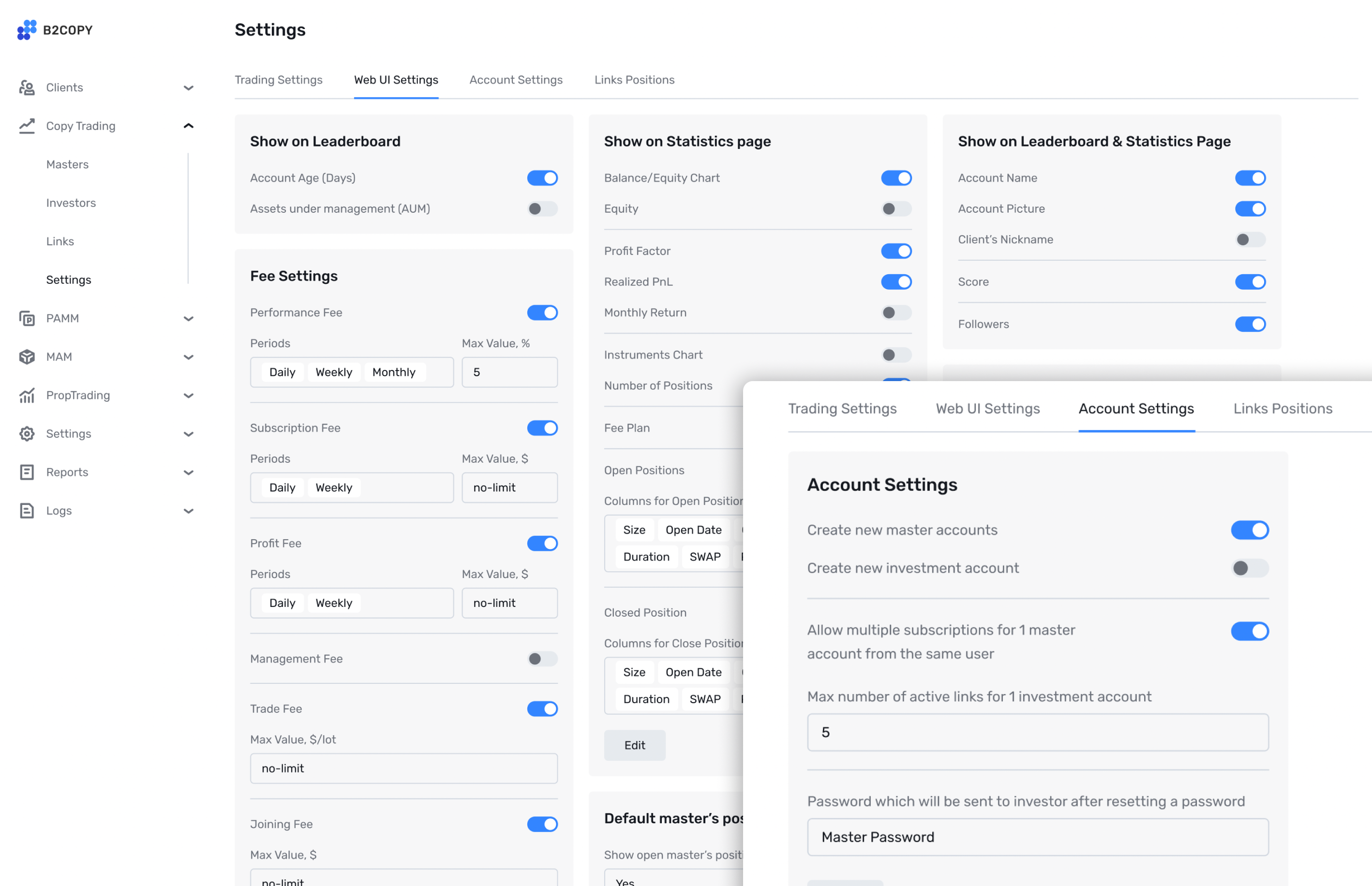 Configuración Mostrar/Ocultar
